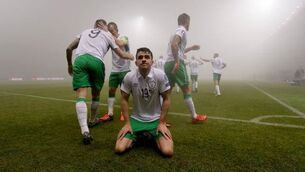 VIDEO: Robbie Brady clears fog to give Ireland upper hand