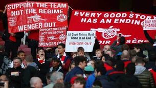 Arsene Wenger has no departure plans despite protests from some Arsenal supporters