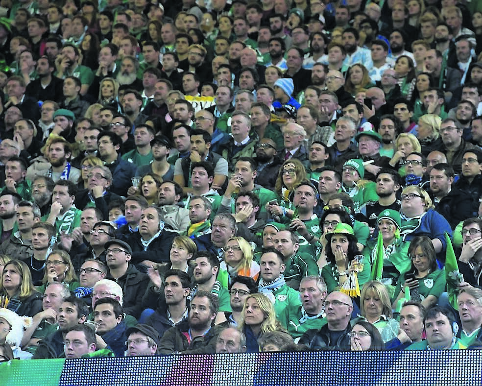 Irish fans forlorn as the comeback runs out of steam. Picture: Patrick Browne Irish fans forlorn as the comeback runs out of steam. Picture: Patrick Browne
