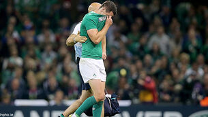 Leinster quiet on extent of Johnny Sexton’s groin injury
