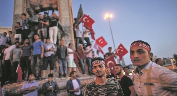 A pro Government rally after the attempted coup in Turkey A pro Government rally after the attempted coup in Turkey