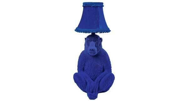 Abigail Ahernís lighting pieces are something of a Marmite- you love them or loathe them. I think they are modern classics. Take care of them and they may well be collectable in a decade or two. This blue baboon throws a gentle 40W library style hush of soft focus to the table. €130 Debenhams.