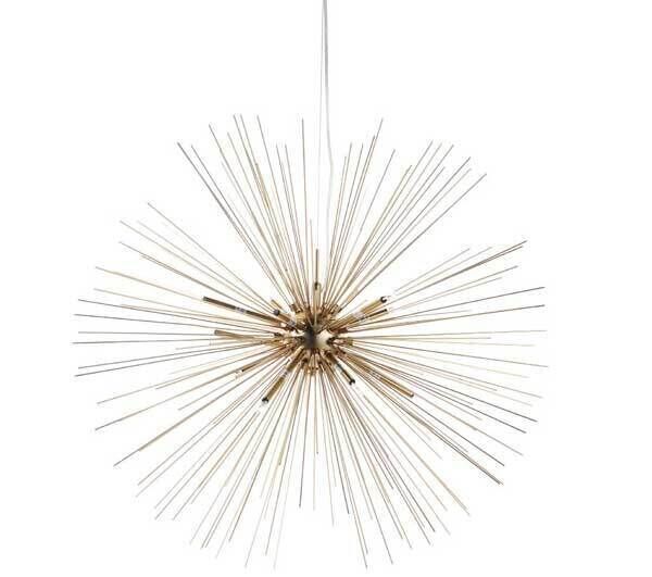 Following the design of the stratospherically expensive By Koket pendants, we love this Osiris light from Next with its bold 1970s glamour. 12 lights with halogen economy and brilliance, €€221, www.nextdirect.com