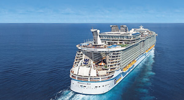 The Harmony of the Seas cruise ship is a big, brash behemoth