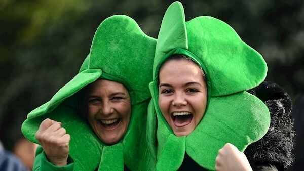 Ireland fans Emer and Ruth Gilligan from Co Clare, pictured at the match today. Picture: Sportsfile Ireland fans Emer and Ruth Gilligan from Co Clare, pictured at the match today. Picture: Sportsfile