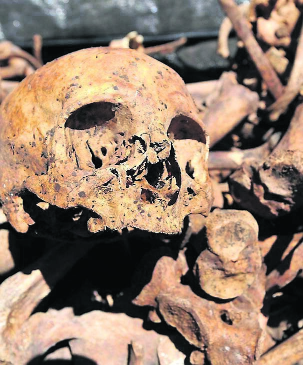 Skulls and remains in the laboratory of the Forensic Anthropology Foundation of Guatemala. Fredy Peccerelli and his staff have uncovered more than 10,000 bodies and want to bring the remains back to families who have been searching for their mothers, fathers, sons and daughters for decades.