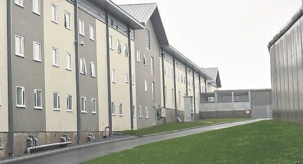 Cell wing (L )and main prison wall (R) of the new Cork Prison. Picture: Daragh Mc Sweeney/Provision