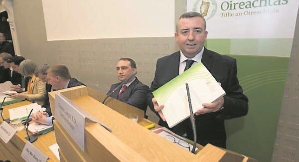 Senator Marc MacSharry and committee chairman Ciarán Lynch during the report launch. Picture: Gareth Chaney/Collins
