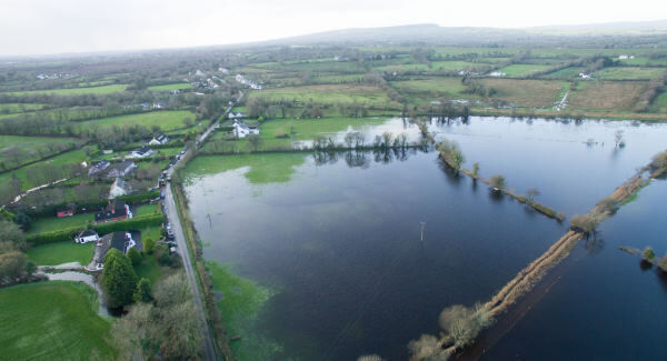 Flooding in Clare last December Flooding in Clare last December