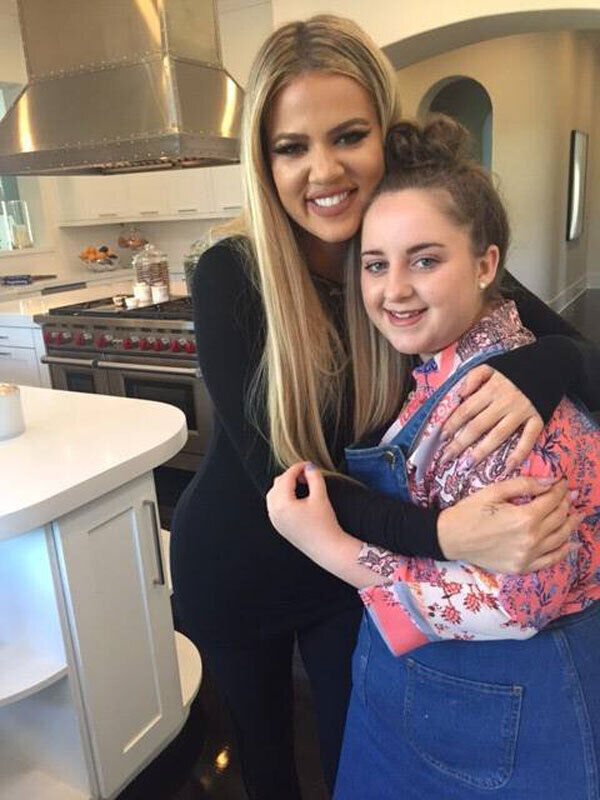 Khloé Kardashian with Abbey. Picture: Make-A-Wish Ireland Khloé Kardashian with Abbey. Picture: Make-A-Wish Ireland