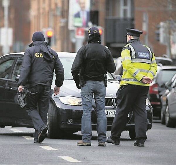 There was a heavy Garda presence at yesterday’s funeral