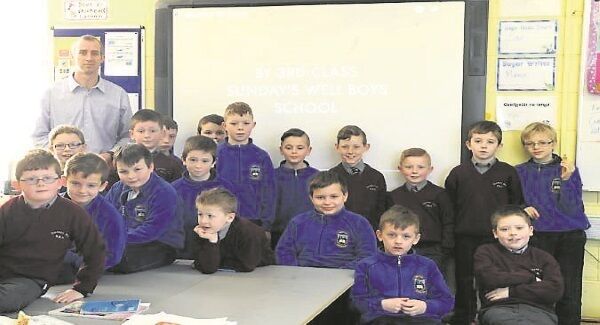 Aidan and Naglis, third-class pupils of Sunday’s Well NS, with their Lego figures after they recreated the 1916 Rising. Picture: Des Barry