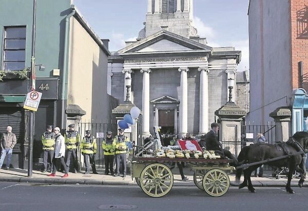 Gardaí at the funeral of David Byrne at St Nicolas of Myra Church, on Francis Street, Dublin 8. Mr Byrne was shot dead in the Regency Hotel on Friday, February 5. Gardaí at the funeral of David Byrne at St Nicolas of Myra Church, on Francis Street, Dublin 8. Mr Byrne was shot dead in the Regency Hotel on Friday, February 5.