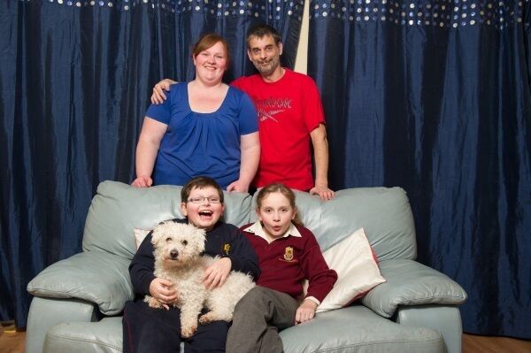 Daniel and Niamh with mum Carol and dad Kevin