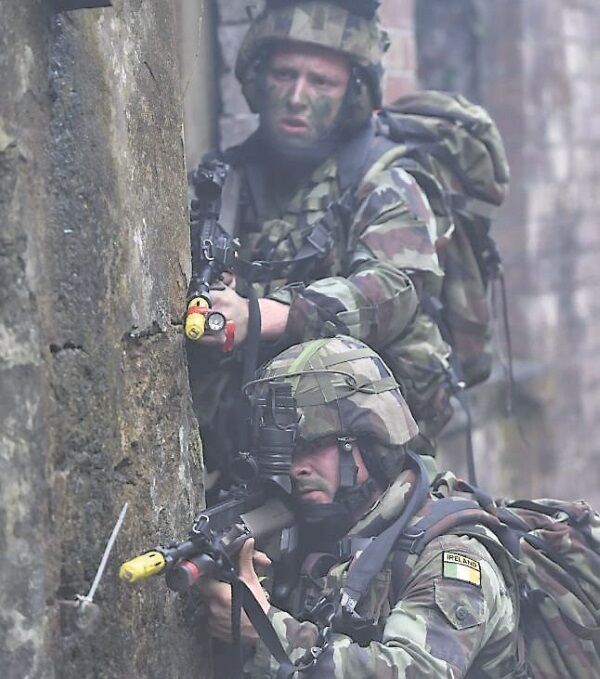 Members of the B company 12th infantry battalion, from Sarsfields Barrracks in Limerick