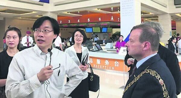 Cork Lord Mayor Chris O’Leary tours the China Shanghai Pilot Free Trade Zone which has helped to create over 30,000 firms in the city since 2013. Cork Lord Mayor Chris O’Leary tours the China Shanghai Pilot Free Trade Zone which has helped to create over 30,000 firms in the city since 2013.