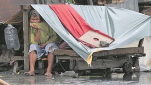 16,000 displaced as typhoon strikes