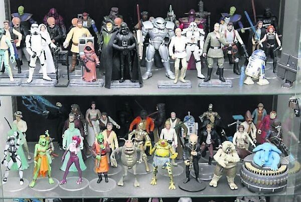 Some of the toys belonging to Star Wars superfan Dave Oldbury.