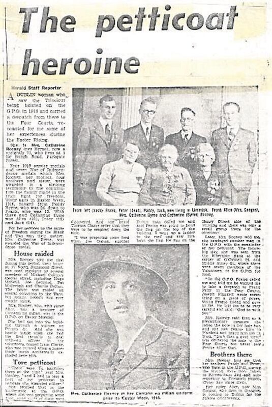 News clipping of Catherine Rooney.