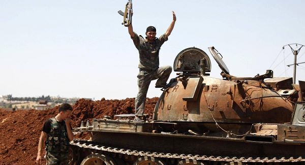 Rebel fighters in Syria