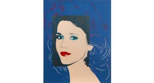 Andy Warhol’s 1982 pop lithograph of Jane Fonda as Barbarella ($25,000-$30,000). It features in a forthcoming sale by Jane Fonda in Hollywood.