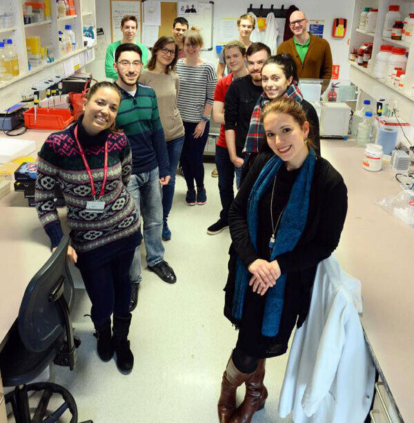 Dr Harriët Schellekens (far right), principal investigator at APC Microbiome Institute, Cork, with post-graduate students. Dr Harriët Schellekens (far right), principal investigator at APC Microbiome Institute, Cork, with post-graduate students.