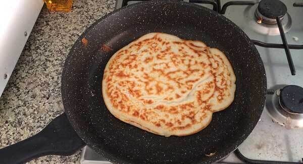 Andrew’s first attempt at a potato pancake. Pic: Spud Fit on Facebook