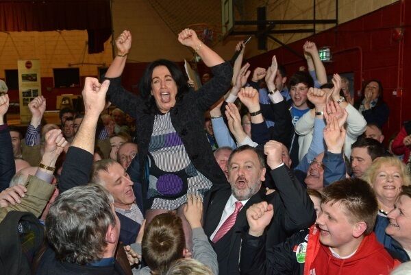 Cork South-West’s first female TD Margaret Murphy O’Mahony celebrates her election win. Cork South-West’s first female TD Margaret Murphy O’Mahony celebrates her election win.