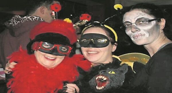 Visitors to the island enjoying Halloween at Joe Watty’s pub on Inis Mór.