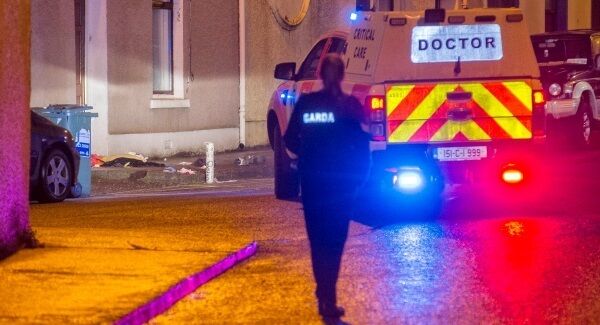 The scene of the shooting on the Old Commons Road near Blackpool Village, Cork, where well-known dissident republican Aidan ‘the Beast’ O’Driscoll was gunned down. Gardaí are investigating reports that he was shot several times on the ground after initially shot across the street. Picture: Daragh Mc Sweeney/Provision