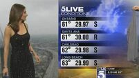 Weather reporter told to cover up with cardigan on live TV