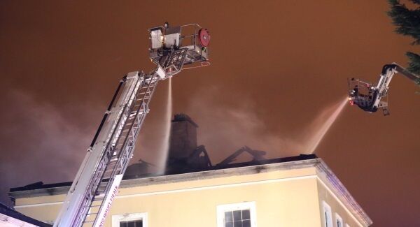 Firefighters at Fortwilliam House on the Clayton Hotel Silver Springs complex. Pictures: Denis Minihane