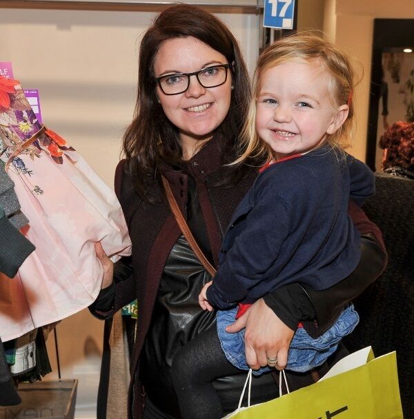 Aisleigh O’Brien and Callie Condon, Midleton, all smiles at the Next sale at Mahon Point Shopping Centre, Cork. Picture: David Keane
