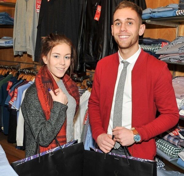 Alexandra Lambert and Gavan Barrett at the Saville sale. Picture: David Keane