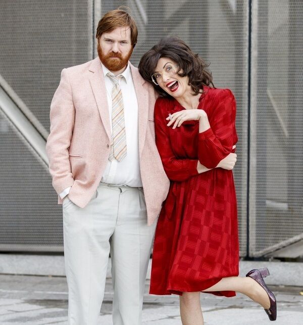 Bridgit and Eamonn (Bernard O’Shea and Jennifer Zamparelli) at the launch of the new RTÉ season