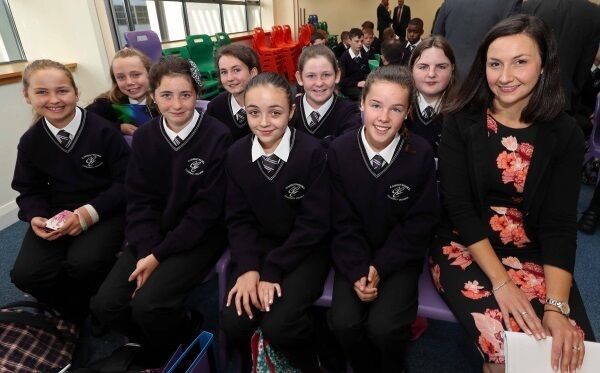 At the opening of Carrigtwohill Community College were (front row) Emma Grimes, Sophie O’Connor, Reema Forde, Clodagh O’Regan; (back row) Abbie O’Connor, Katelyn O’Neill, Alice Bogue, and Sophie Healy with Caroline Collins, year head. Picture: Jim Coughlan At the opening of Carrigtwohill Community College were (front row) Emma Grimes, Sophie O’Connor, Reema Forde, Clodagh O’Regan; (back row) Abbie O’Connor, Katelyn O’Neill, Alice Bogue, and Sophie Healy with Caroline Collins, year head. Picture: Jim Coughlan