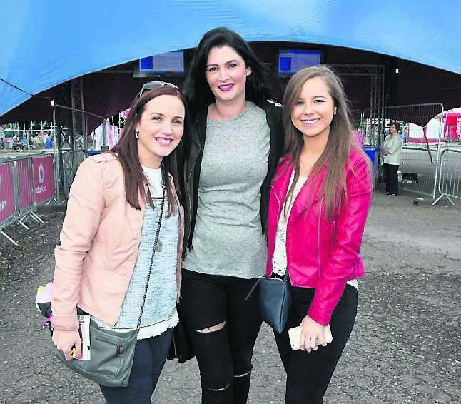 BRachel Mulcahy, Katie O’Sullivan, and Rebecca Mulcahy, all from Ballyphehane, Cork, at Live at the Marquee Cork to see Tom Jones.