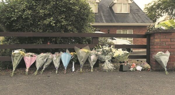 Flowers outside the home of Clodagh and Alan Hawe at Oakdene, Barconey, Ballyjamesduff, in Co Cavan. Picture: Philip Fitzpatrick