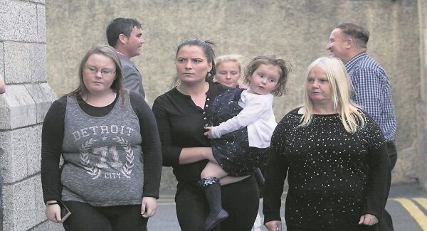 Members of the Travelling community at a Mass to commemorate the victims of the Carrickmines halting site fire that claimed 10 lives a year ago, at Holy Redeemer Parish Church in Bray, Co Wicklow. Pic: Gareth Chaney Collins