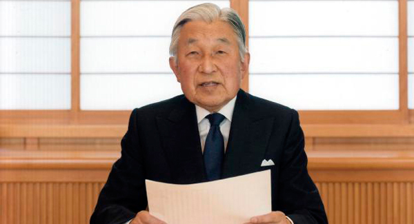 Japanese emperor Akihito hints at abdication