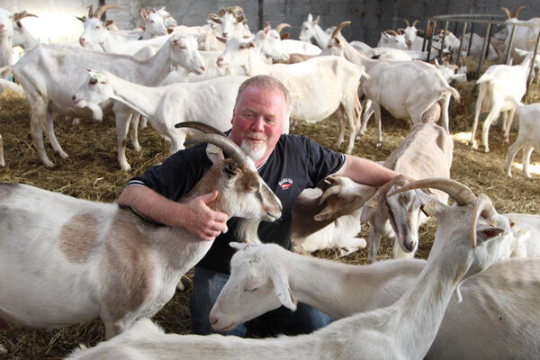 Gabriel Faherty of Aran Islands Goats’ cheese with his gorgeous goats.