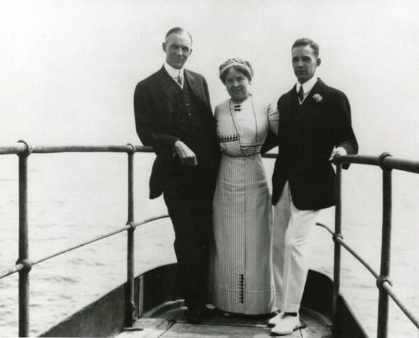 Henry Ford with wife Clara and son Edsel on the ship that took them to Cork in 1912.