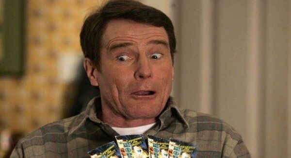 Cranston his earlier role as Hal in Malcolm In The Middle. Cranston his earlier role as Hal in Malcolm In The Middle.