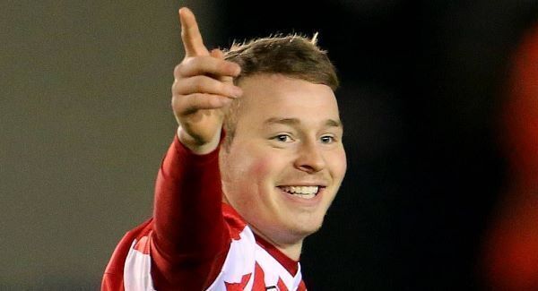 Michael Rafter playing for Derry City