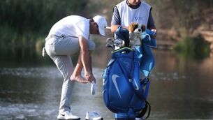 Rory McIlroy makes unwanted splash in Dubai