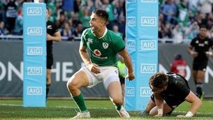 Conor Murray celebrates scoring their third try 5/11/2016
