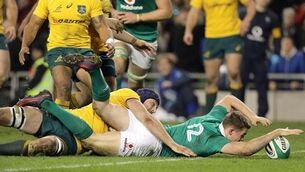 Garry Ringrose scores a try 26/11/2016