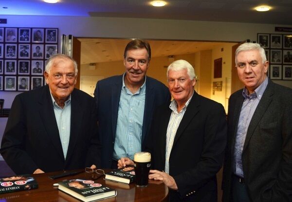 Donal Lenihan, second from left, with Noel Murphy, Billy Morgan, and Ger Cunningham. Inset below: Lenihan’s book, which is now on sale. Donal Lenihan, second from left, with Noel Murphy, Billy Morgan, and Ger Cunningham. Inset below: Lenihan’s book, which is now on sale.