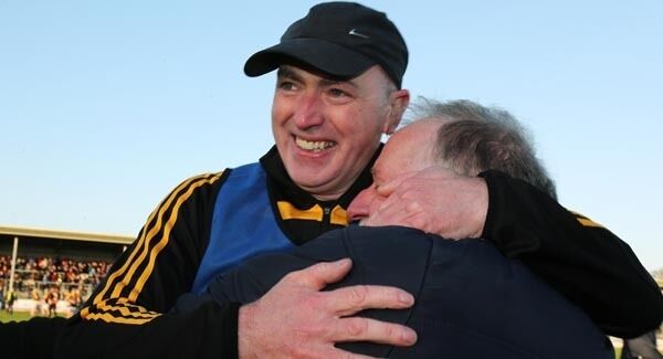 Ballyea’s manager Robbie Hogan celebrates
