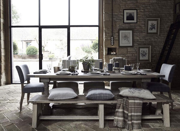 The Mowbray chair is a compromise between comfort and practicality and doesn’t hide the table. (Ewan Dove fabric from €410 at Neptune).